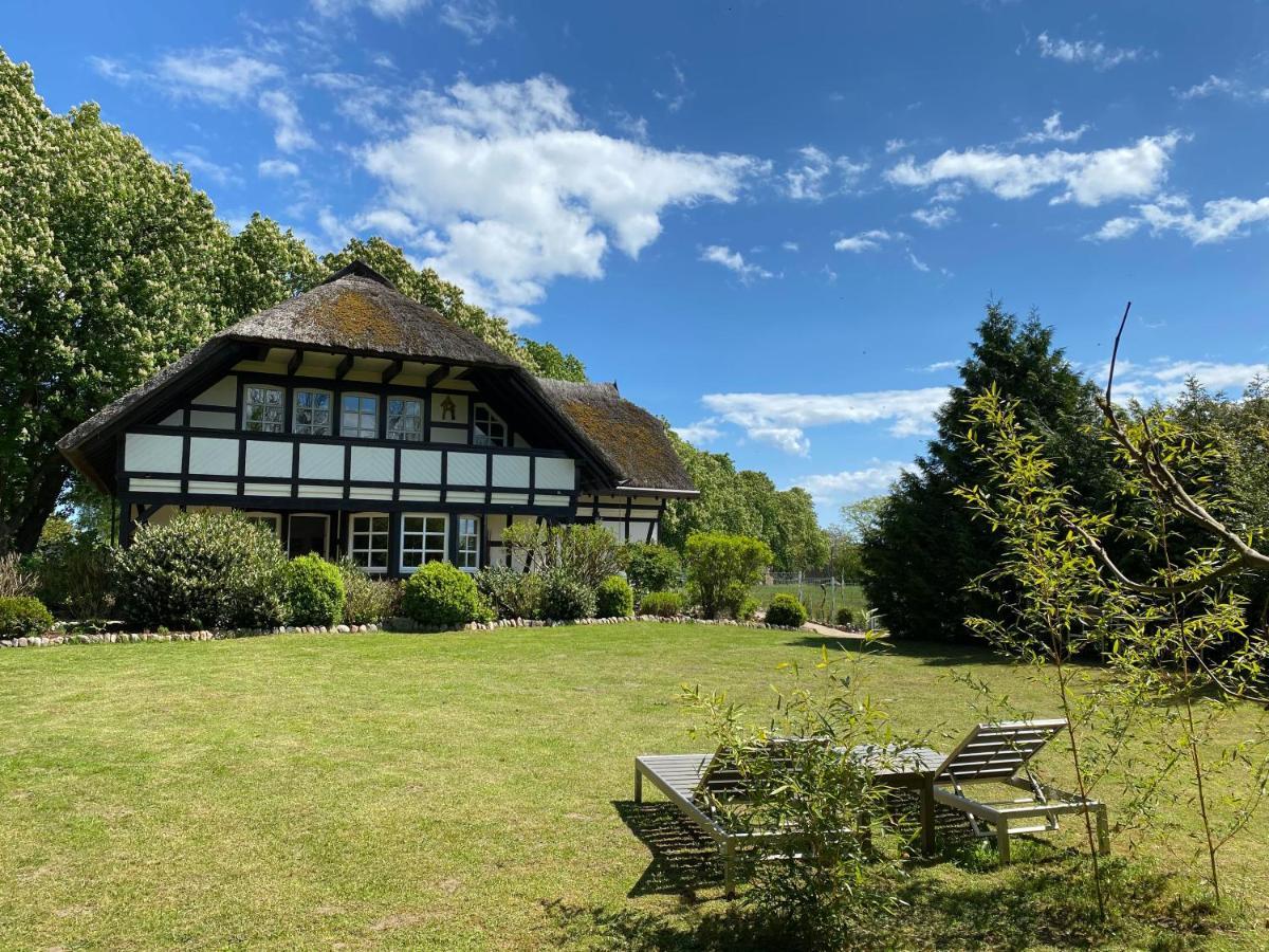 Reetdachfachwerkvilla Am Wiesengrund Bergen Auf Rugen Exterior foto